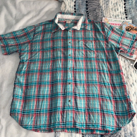 carbon2cobalt Other - Carbon2Cobalt Checked Flannel Shirt - Large